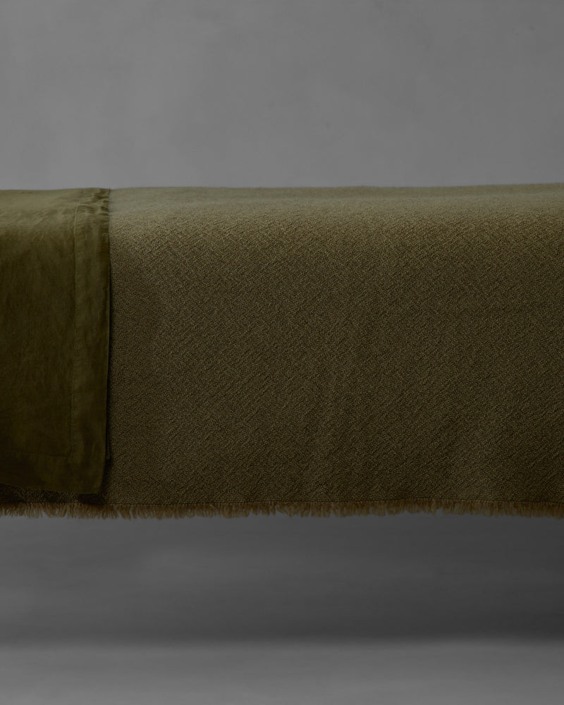 Society Limonta Des Blanket wool bed linens