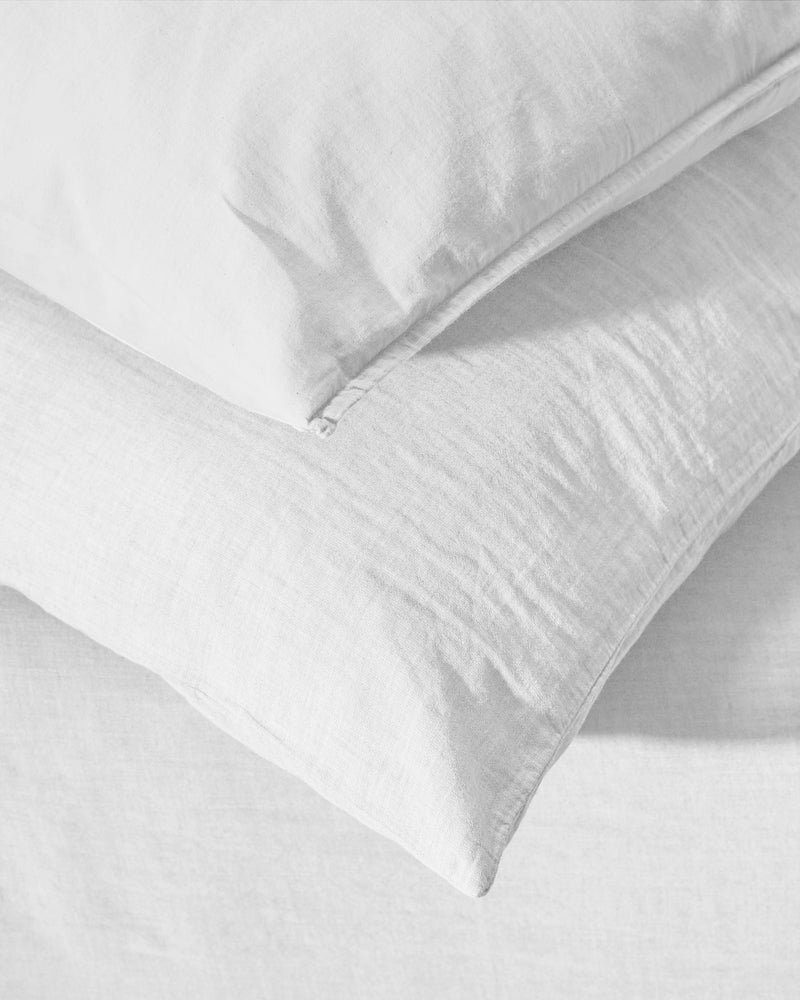 Society Limonta Miro Plain Pillow Cases Set cotton bed linens