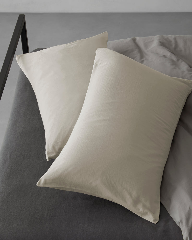 Society Limonta Miro Plain Pillow Cases Set cotton bed linens